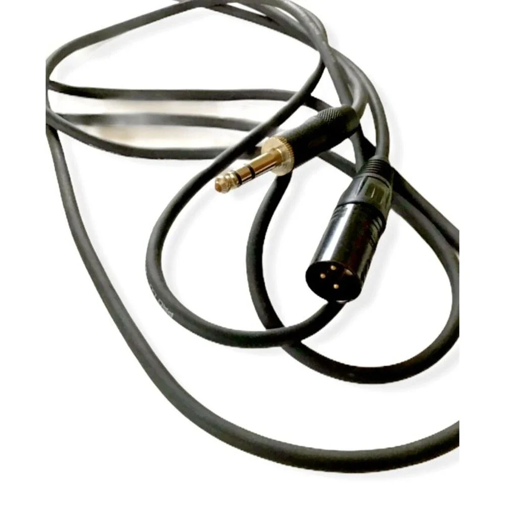 DynaMike Audio Video Microphone Cable Cords XLR Stereo 5 Ft 10 Ft Lot 2 Black